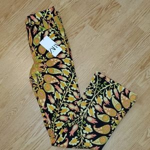 Zara Multicolor Floral Boot Cut Pants